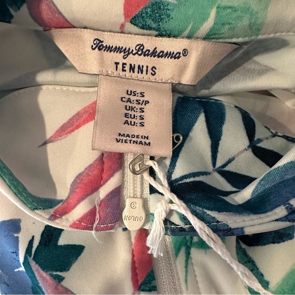NWT TOMMY BAHAMA CAMPANULA TROPICAL Long Sleeve Full Zip Up Golf Tennis Jacket S - Picture 7 of 7